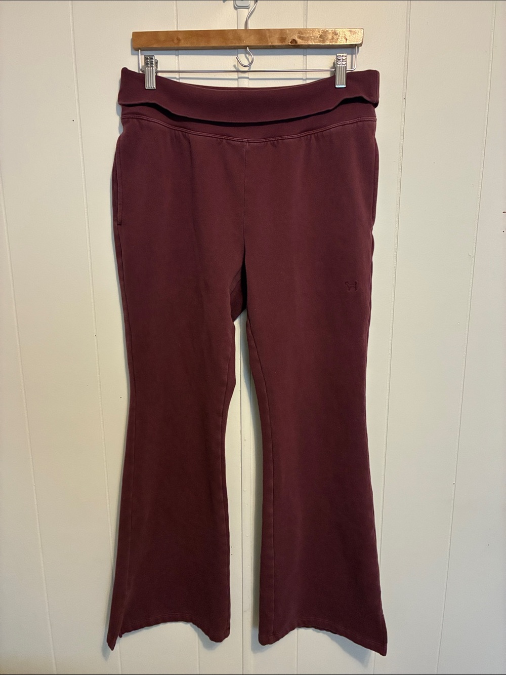 PINK Victoria's Secret Deep Wine Flare Sweatpants